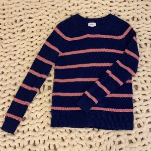 navy blue and pink Old Navy striped sweater
